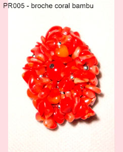 PR005 broche coral bambu