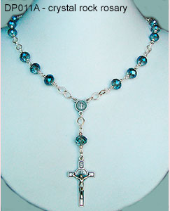 DP011A rock crystal rosary