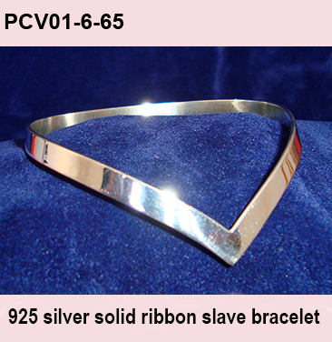 PCV01-6-65-silver-ribbon-V-bracelet