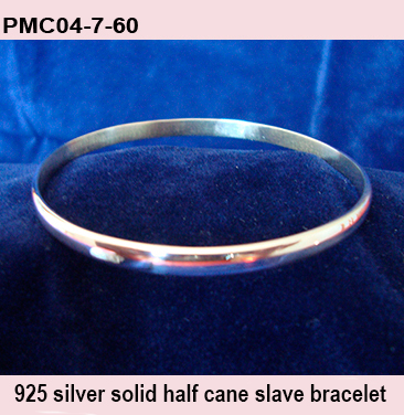 PMC04-7-60-half-cane-silver -bracelet