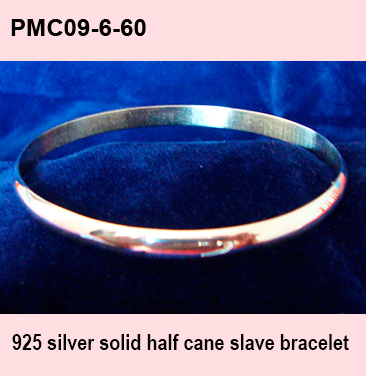 PMC09-6-60-half-cane-silver -bracelet