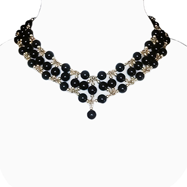 CP041A black onyx necklace