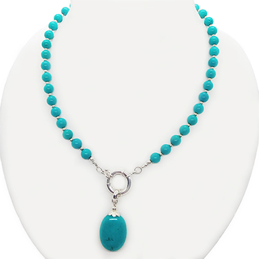 CP085 turquoise necklace with pendant