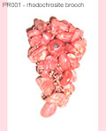 PR001 rhodochrosite brooch