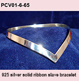 PCV01-6-65-silver-ribbon-V-bracelet