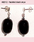 AE012 faceted black onyx