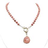 CP030-CD rhodochrosite necklace with pendant