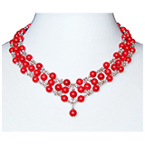 CP041B bamboo coral necklace